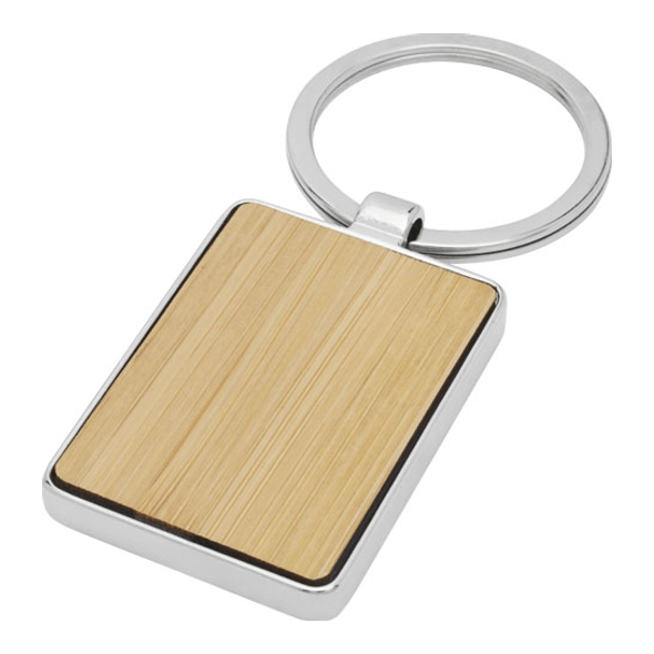 Neta bambu suorakaiteen muotoinen avaimenperä