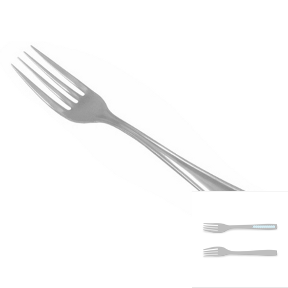 Stainless steel dessert fork - Antartico