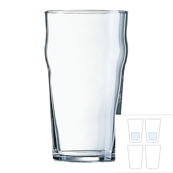 Verre à Bière Nonic Personnalisé 57 Cl – Gravure Texte Unique, Verre Pinte Trempé Résistant, Cadeau Homme Anniversaire, Noël Ou Papa Bière
